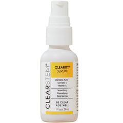 CLEARSTEM CLEARITY bottle on shelf for a pore-clearing routine.