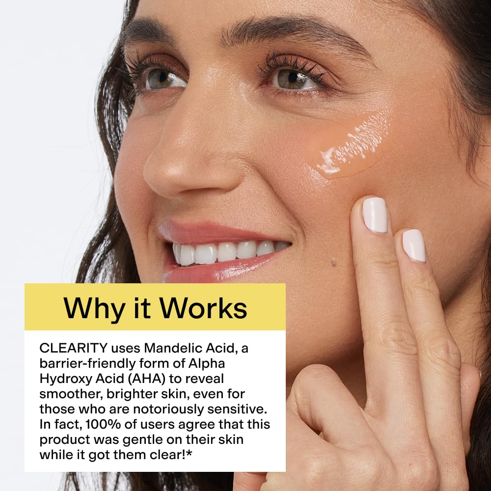 CLEARSTEM CLEARITY close-up reveals smoother, brighter-looking skin.