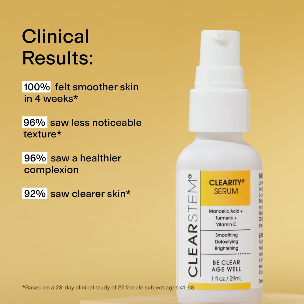 CLEARSTEM CLEARITY night-time application demonstrates gradual exfoliation.