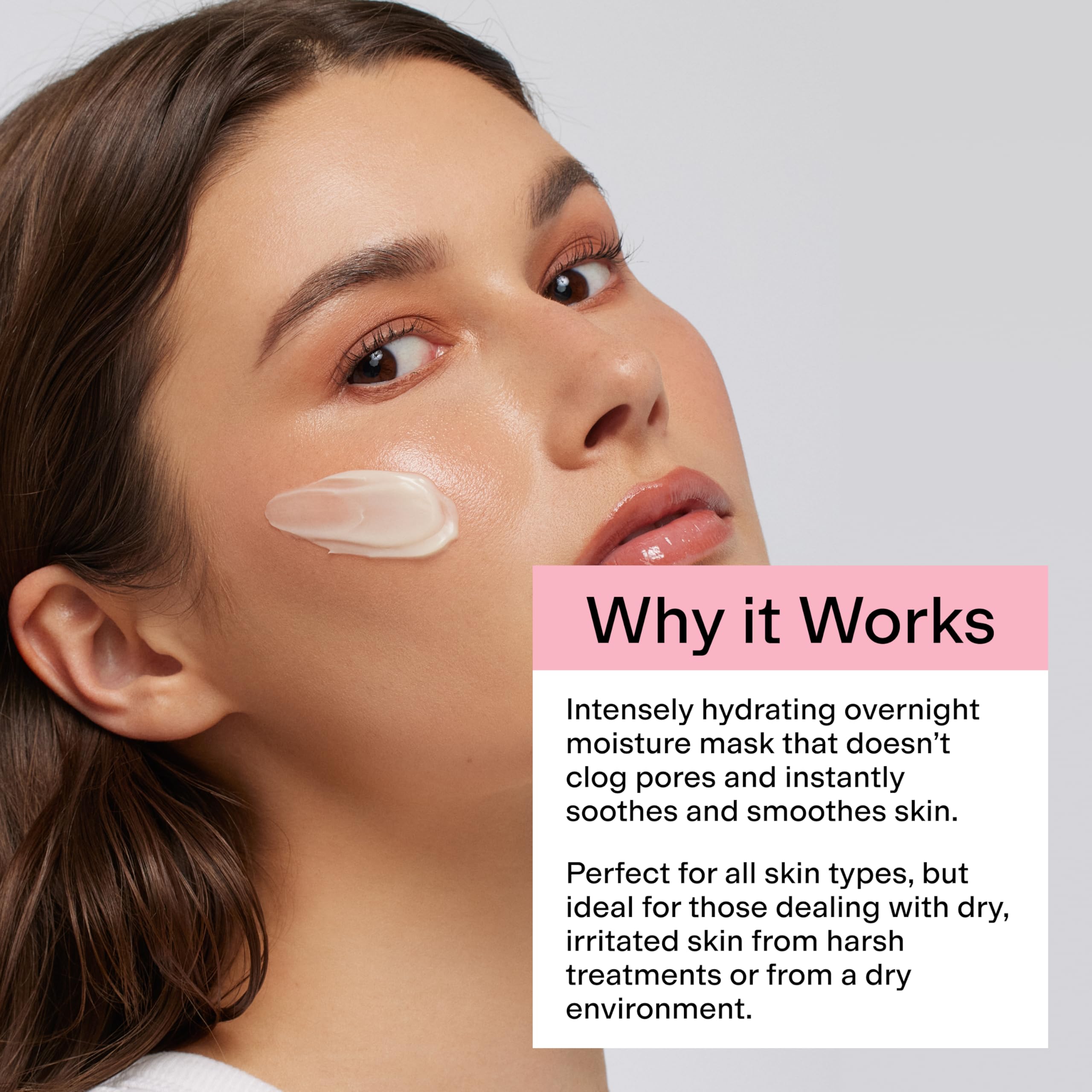 CLEARSTEM Hydraberry sleeping-mask-application shows overnight moisture boost.