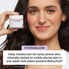 Clearstem Hydraglow packaging highlights Bakuchiol + Squalane for anti-aging glow