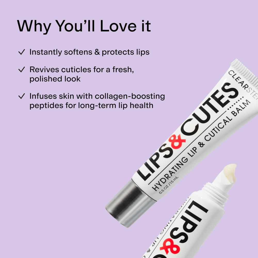 CLEARSTEM LIPS&CUTES clean formula avoids pore-clogging ingredients for hydration.