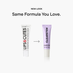 CLEARSTEM LIPS&CUTES lip nourishment with peptides, vitamin E, and green tea.