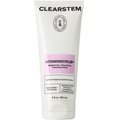 CLEARSTEM VITAMINSCRUB bottle-front showing antioxidant-infused cleanser for radiant skin.