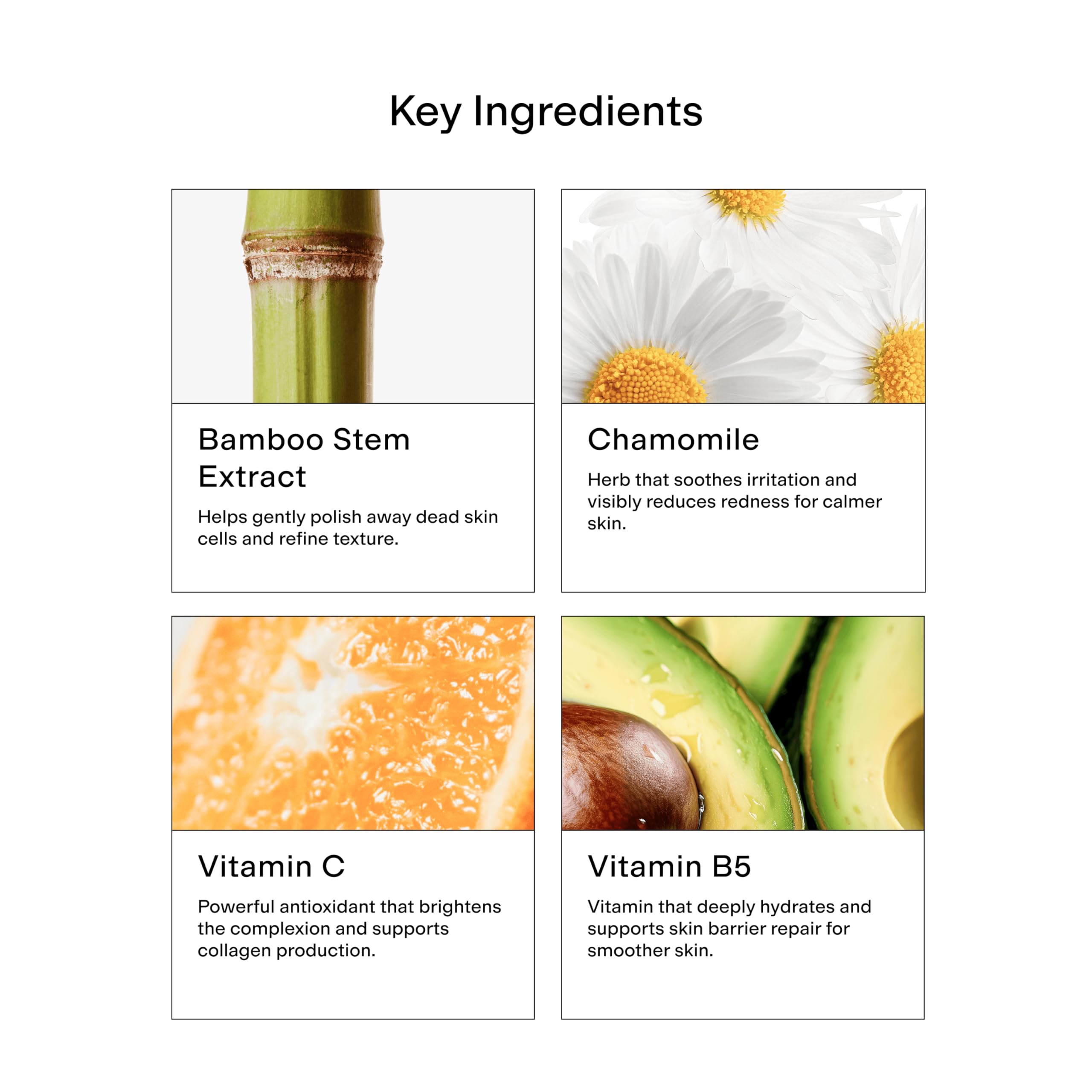 CLEARSTEM VITAMINSCRUB skin-closeup reveals refined texture and smaller pores.