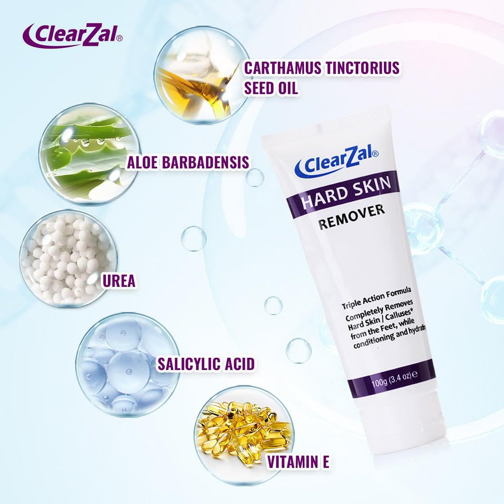 Clearzal Foot Cream application detail, smooth massage texture