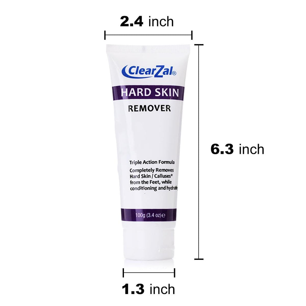 Clearzal Foot Cream packaging tube, travel-friendly 3.4 oz size