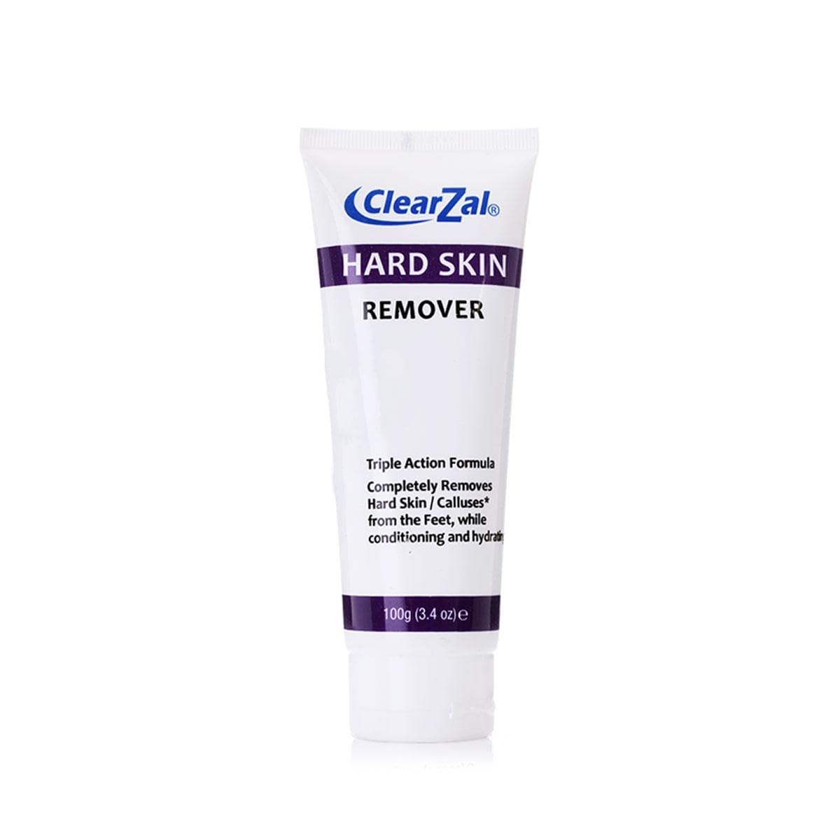 Clearzal Foot Cream tube front, portable relief for hard skin