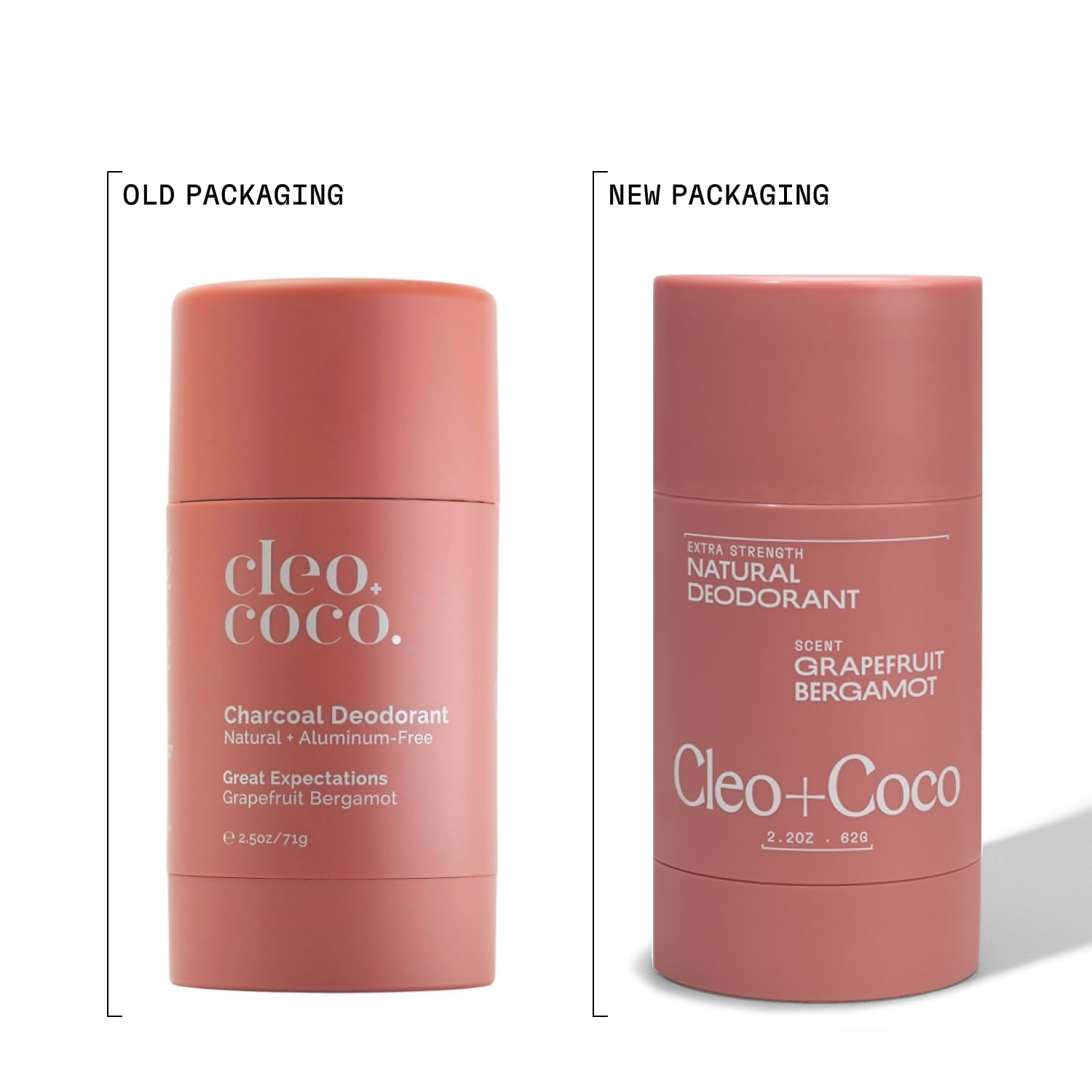 Cleo+Coco 2.2 oz tub packaging for convenient daily use
