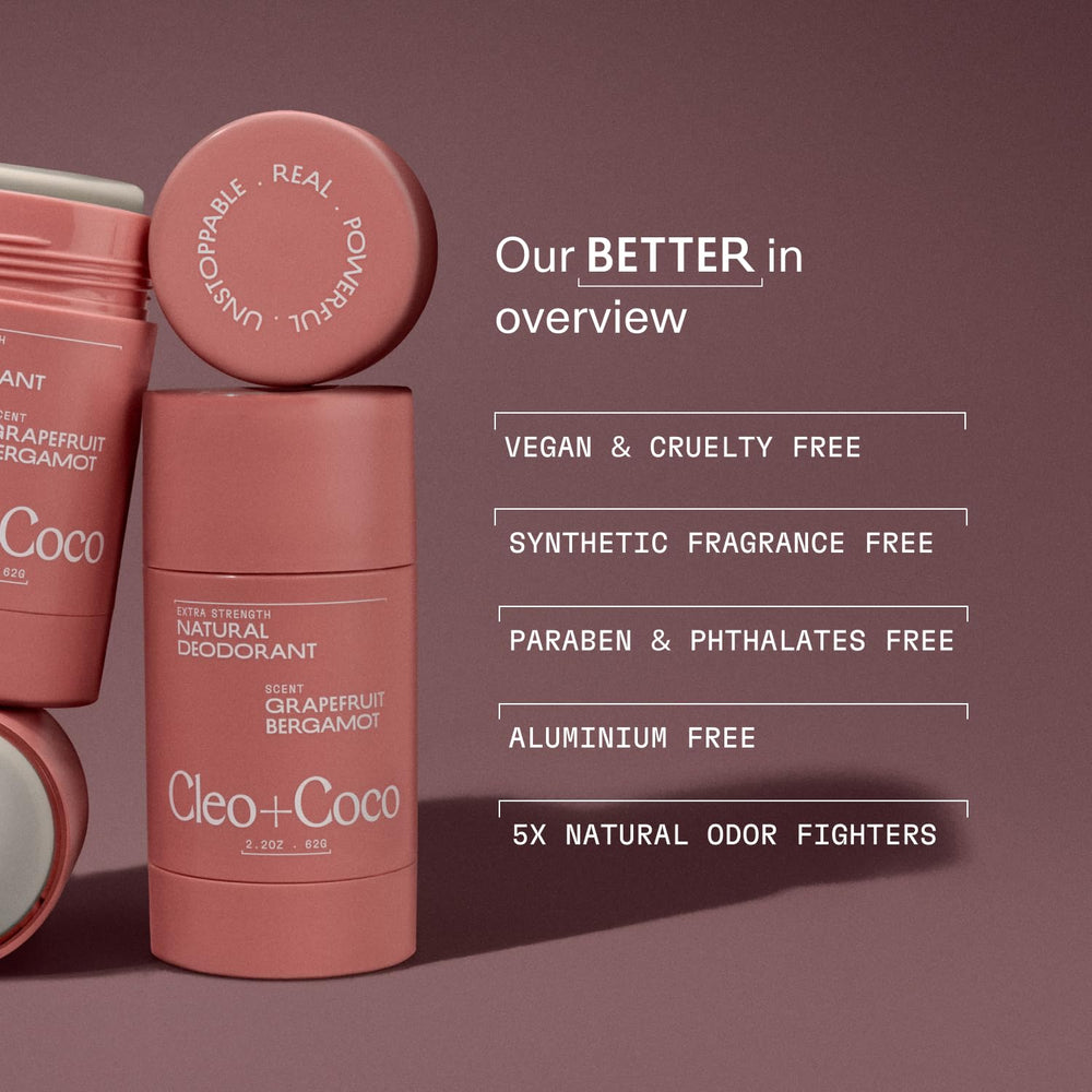 Cleo+Coco 5x odor-fighters target multiple odor sources for lasting freshness