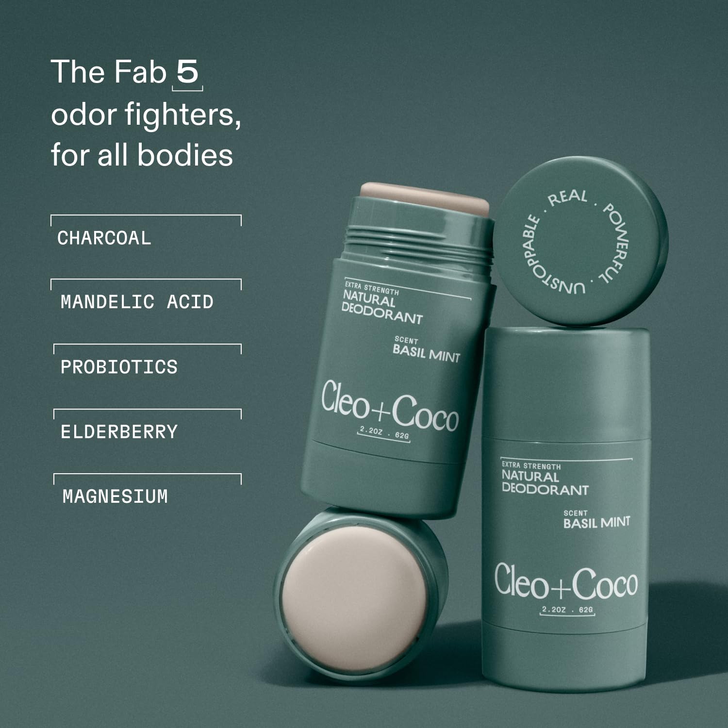 Cleo + Coco deodorant balm clear application on skin without staining.
