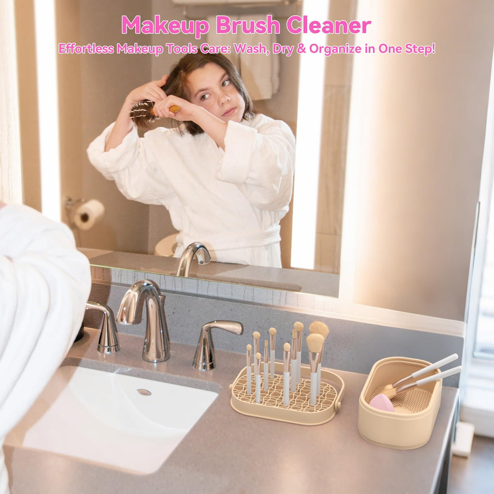 CLESOO makeup cleaner mat textured surface detail helps remove makeup efficiently