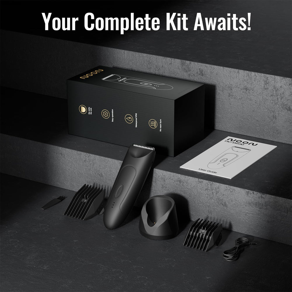 CLEVEB Body Hair Trimmer being cleaned under water for easy maintenance