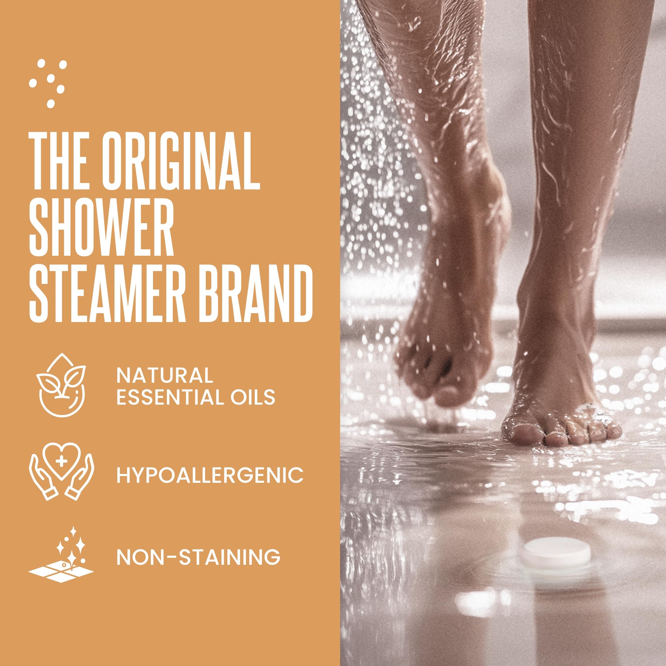 CLEVERFY Citrus Shower Steamers ginger-orange scent close-up highlights a zesty mood boost.