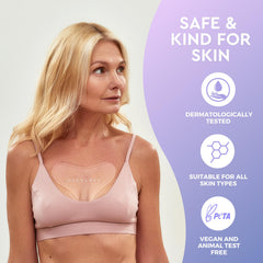 CLEVERFY decollette patch with T shape for secure all night hold