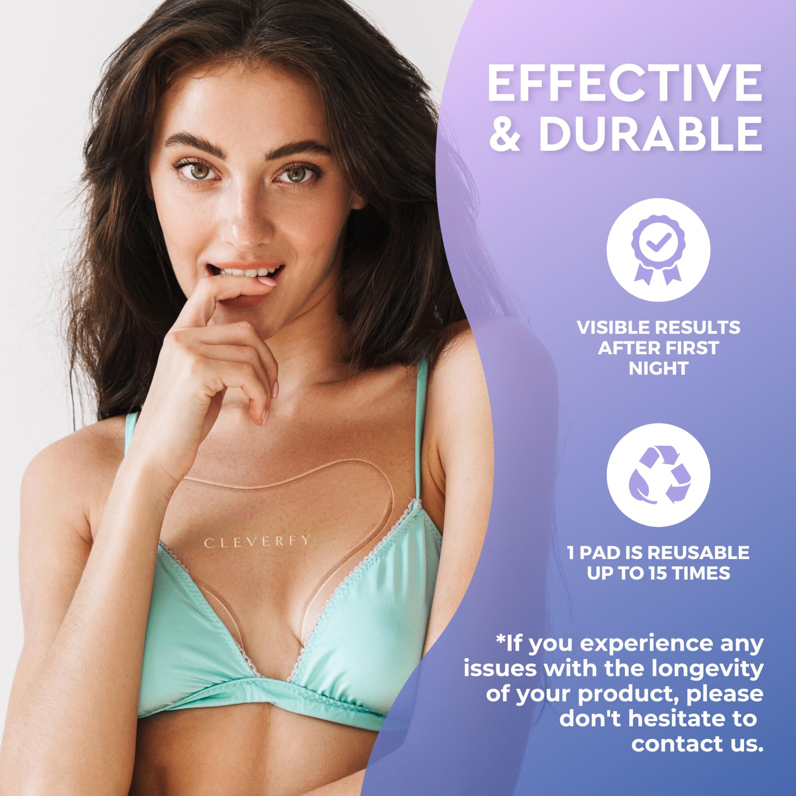 CLEVERFY hypoallergenic latex free decollete patch suitable for sensitive skin