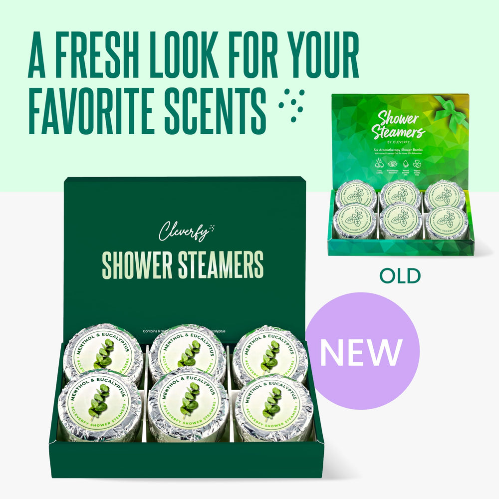 CLEVERFY shower-steamer in a bathroom scene suggesting mood-boosting ritual