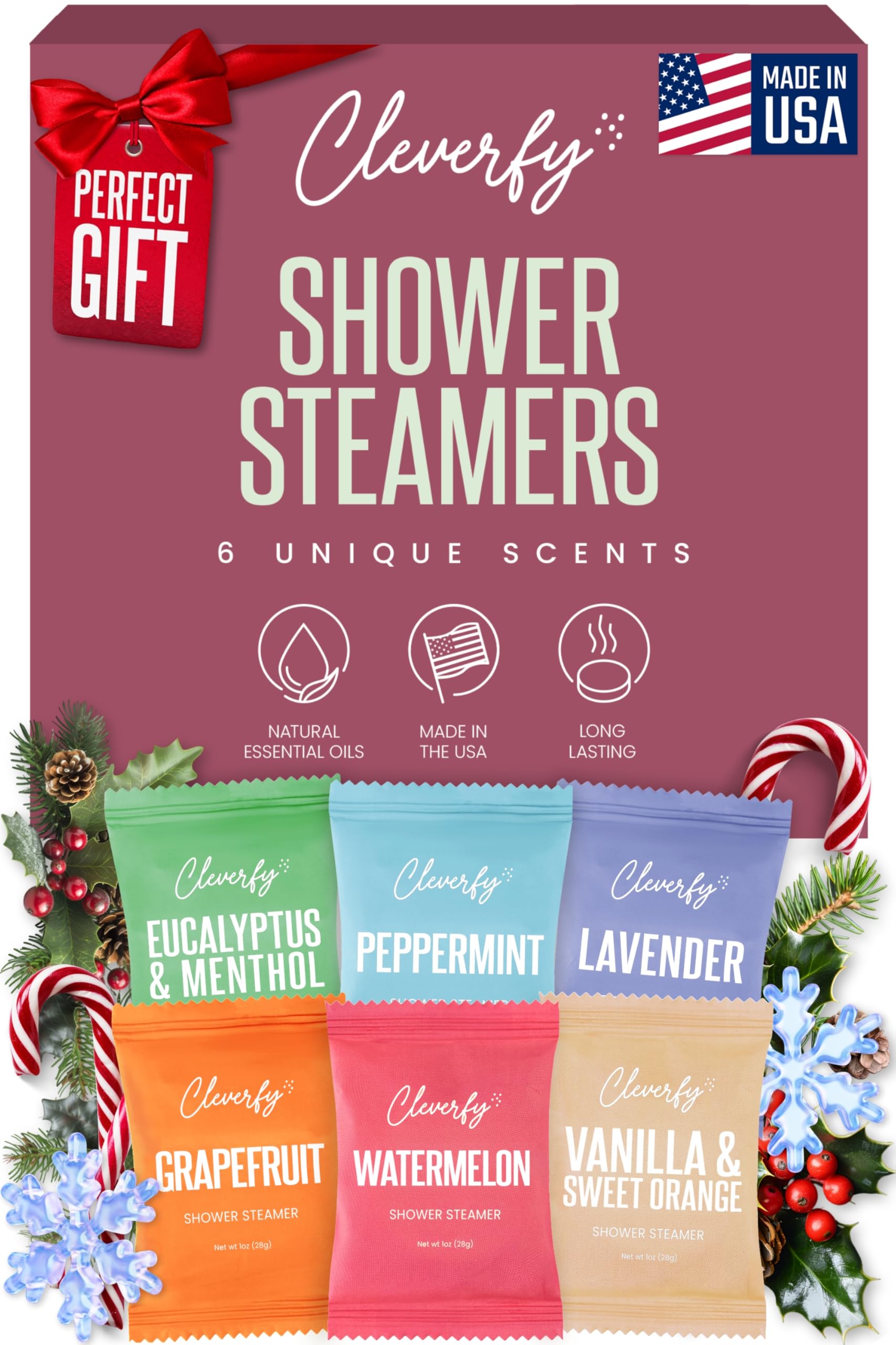 Cleverfy Shower Steamer Lavender Tablet shows calming mood-enhancing aroma
