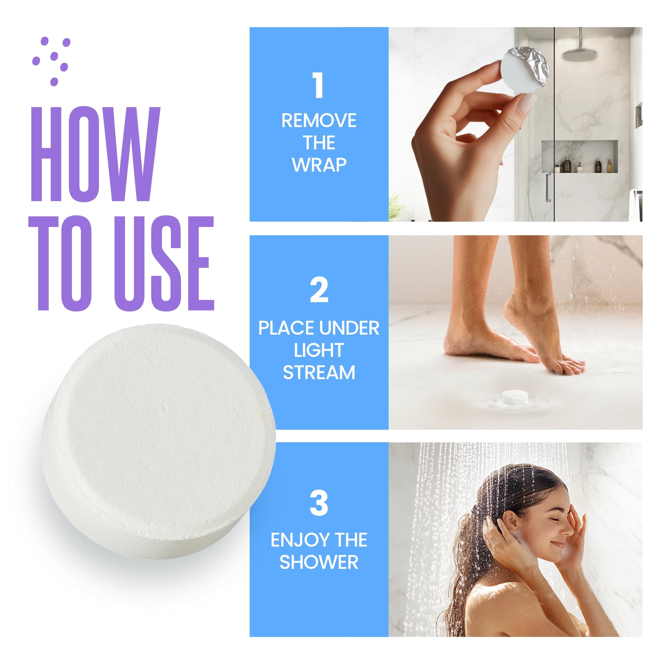 CLEVERFY Lemongrass & Coconut steamer for tropical freshness in the shower.