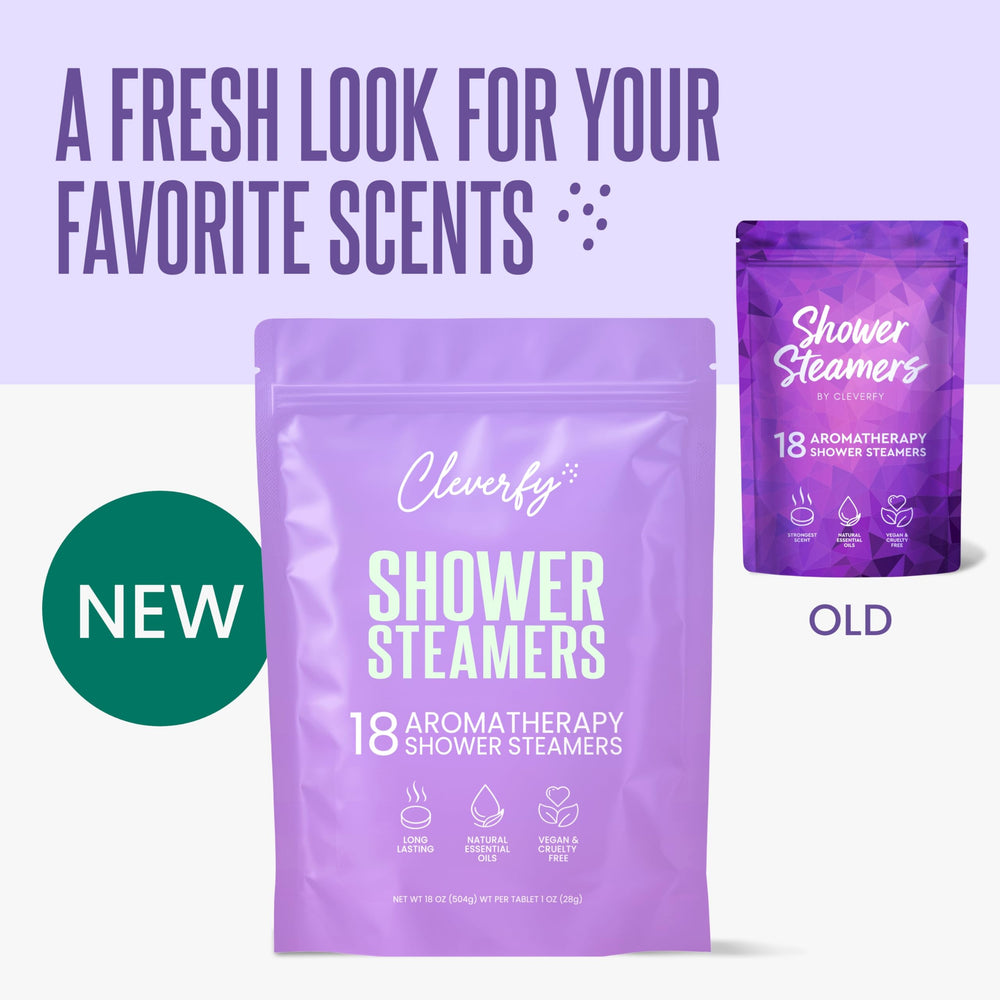 Cleverfy shower steamers packaging in a gift-ready box for gifting.