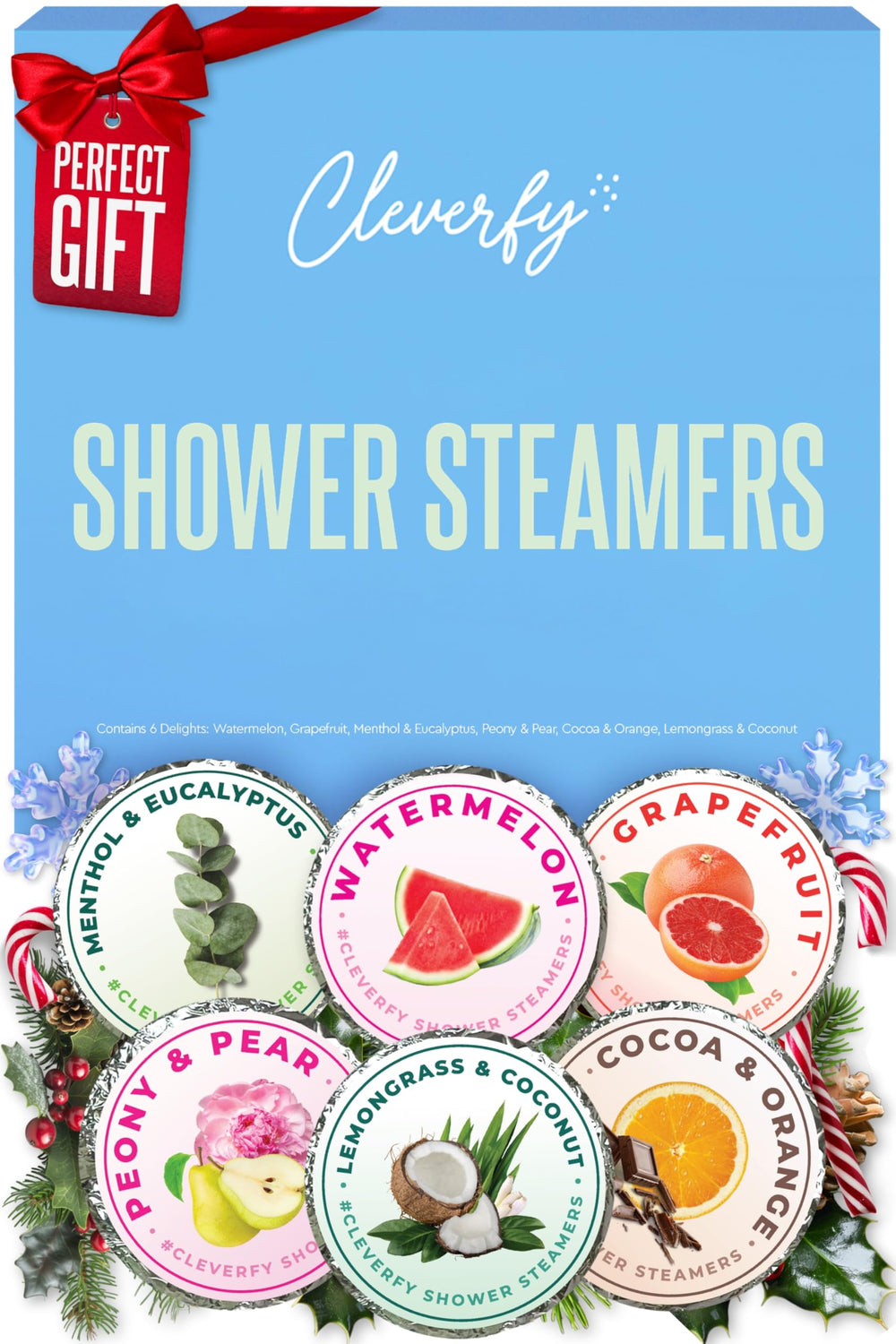 CLEVERFY Shower Steamer Watermelon for a relaxing shower ritual.