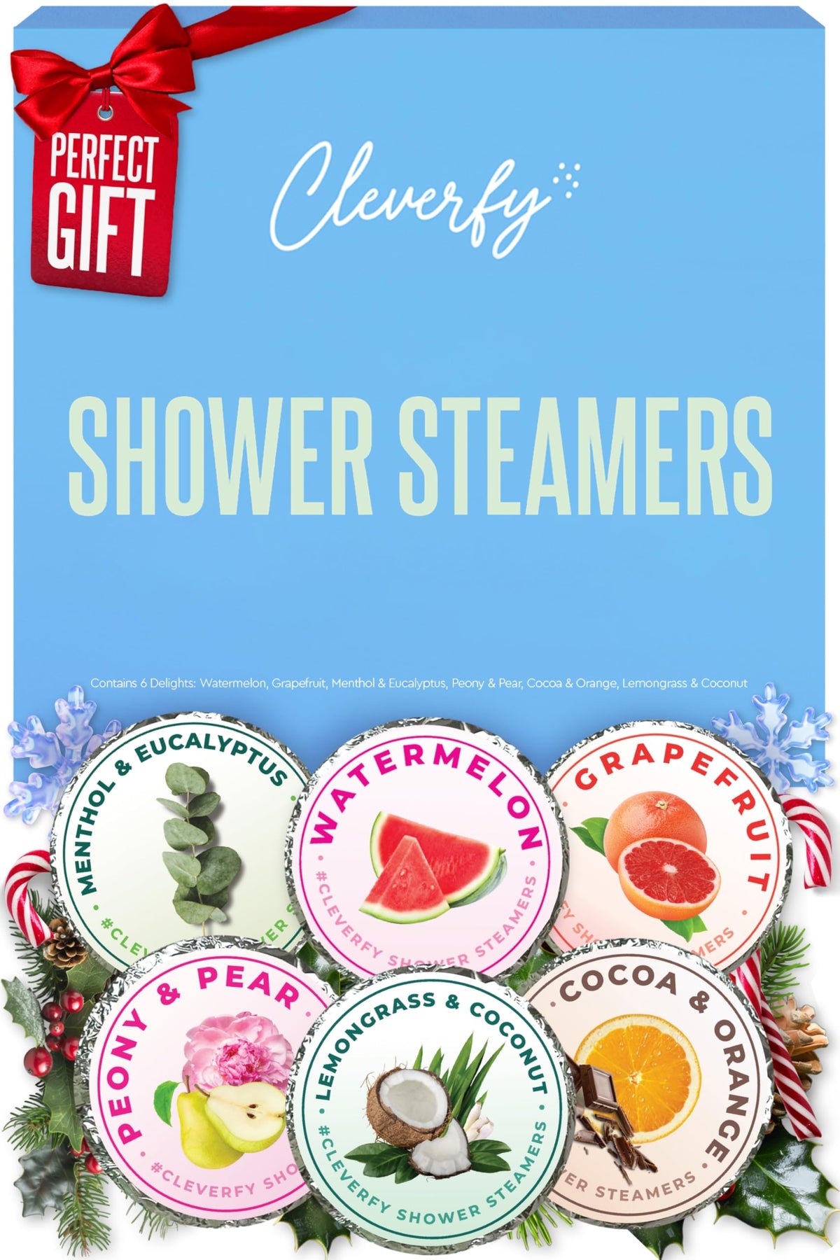 CLEVERFY Shower Steamer Watermelon for a relaxing shower ritual.