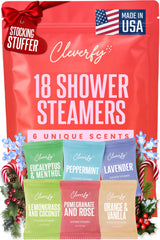 CLEVERFY shower steamers 18-pack ready for at-home spa and mood-boosting rituals