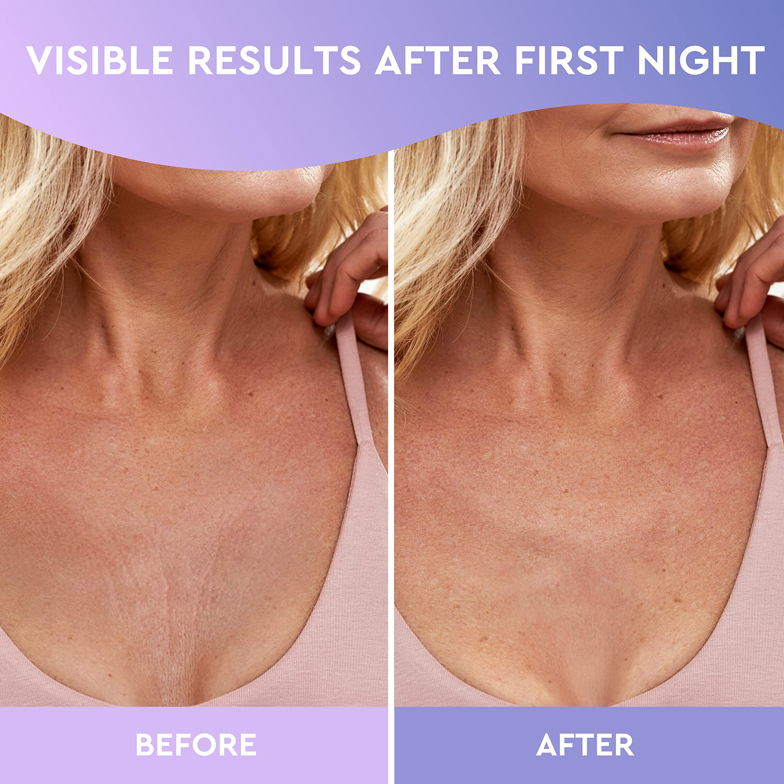 CLEVERFY silicone chest patch locks moisture for smoother skin texture