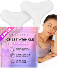CLEVERFY silicone chest patches on decollete deliver overnight smoothing.