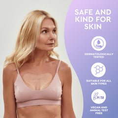 CLEVERFY T-shape chest patch adheres firmly for all-night wear.
