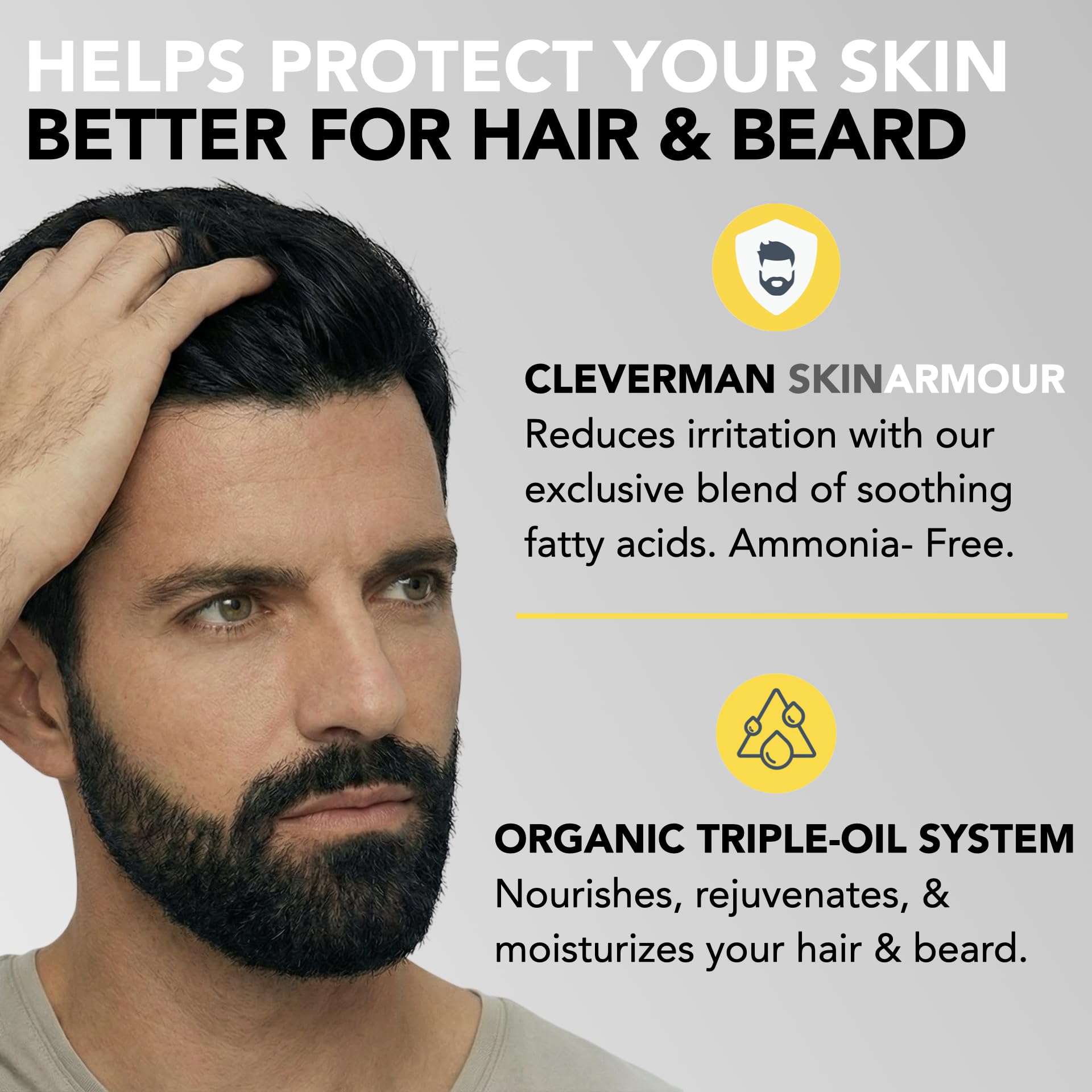 CLEVERMAN post-color cleanser helps gentle residue removal