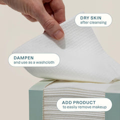 Cliganic Clean Face Towels XL soft-absorbent sheet, gentle skincare for daily use.
