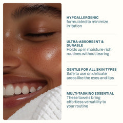 Cliganic dermatologist-tested-face-towels safe for sensitive skin during routine care.
