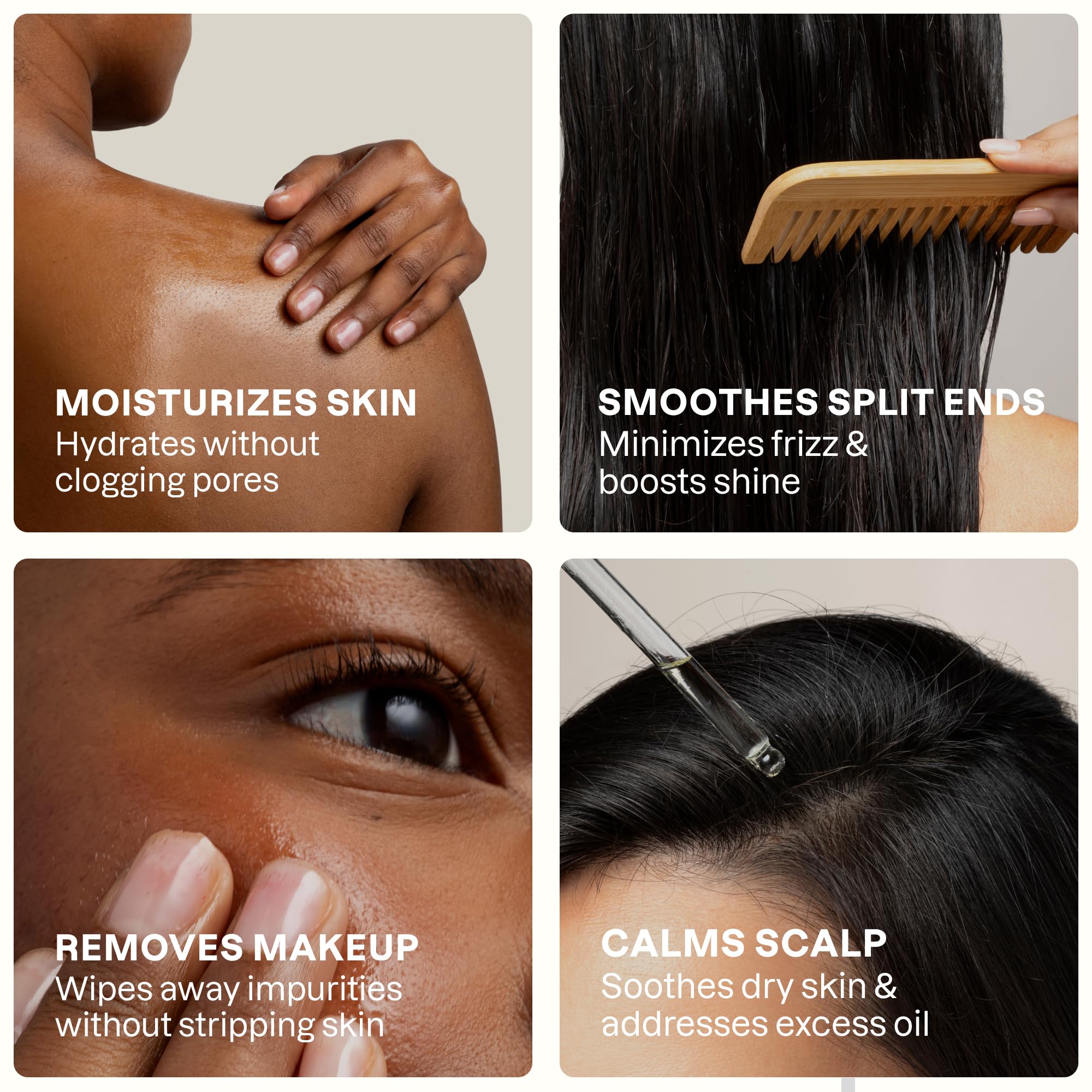 Cliganic Jojoba Oil 16oz for hair shine and scalp nourishment.