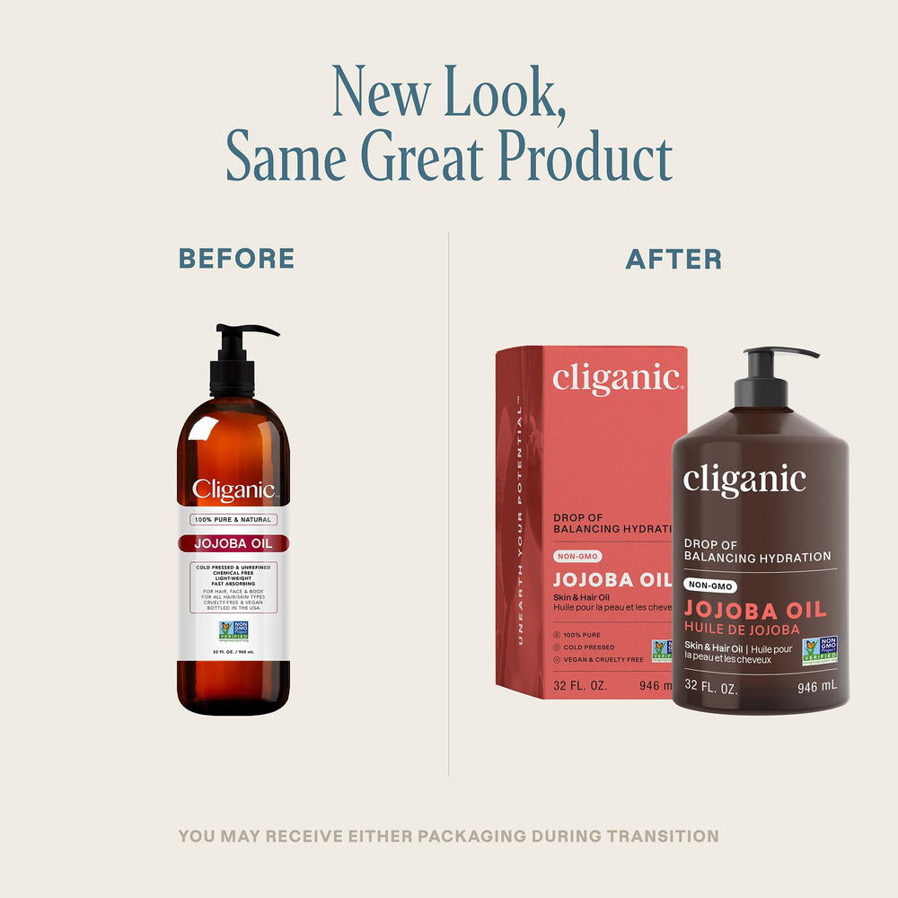 Cliganic jojoba oil hexane-free formula provides clean, natural moisturization for face and body