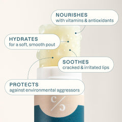 Cliganic lip balm Beeswax with a natural nourishment focus and protective feel.