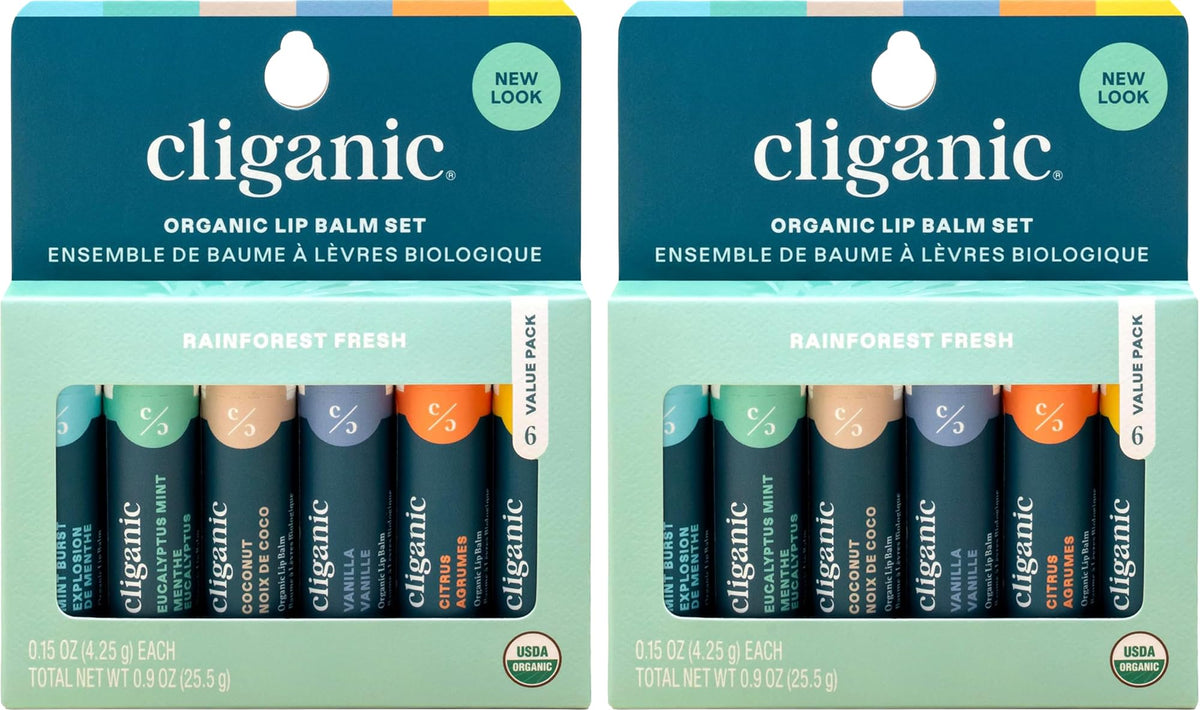 Cliganic lip balm mint burst tube for quick hydration