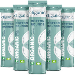 Cliganic Organic Cotton Rounds packaging variation showing eco-friendly packaging