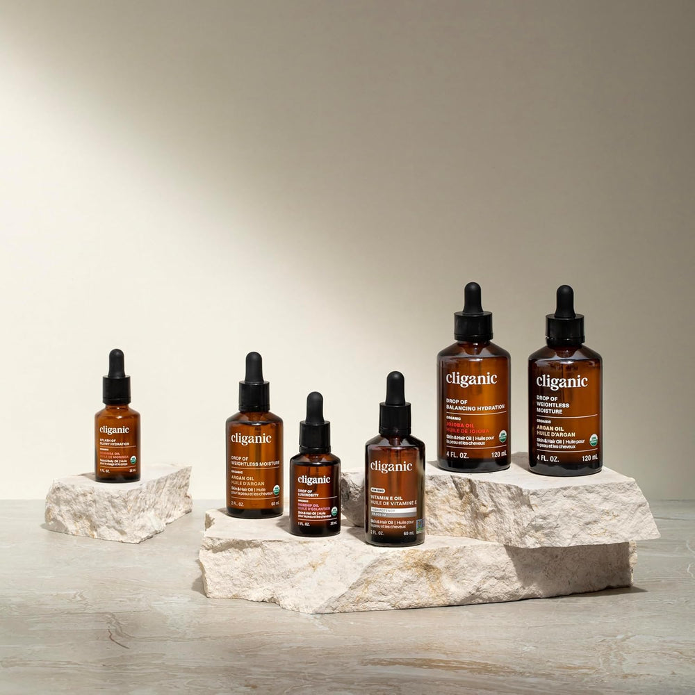 Cliganic pumpkin seed oil used in hair care for lightweight conditioning and shine.