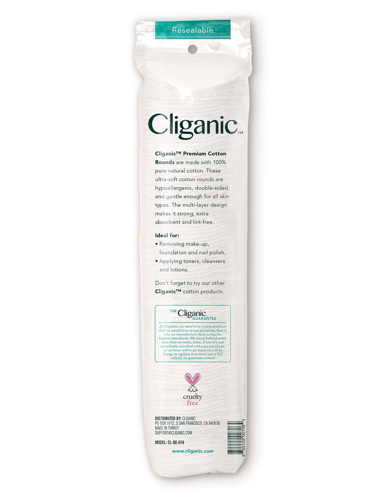 Lint-free cotton rounds prevent fibers during makeup removal.