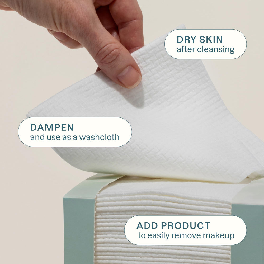 Cliganic soft-absorbent-face-towels premium disposable wipes for quick skin drying.