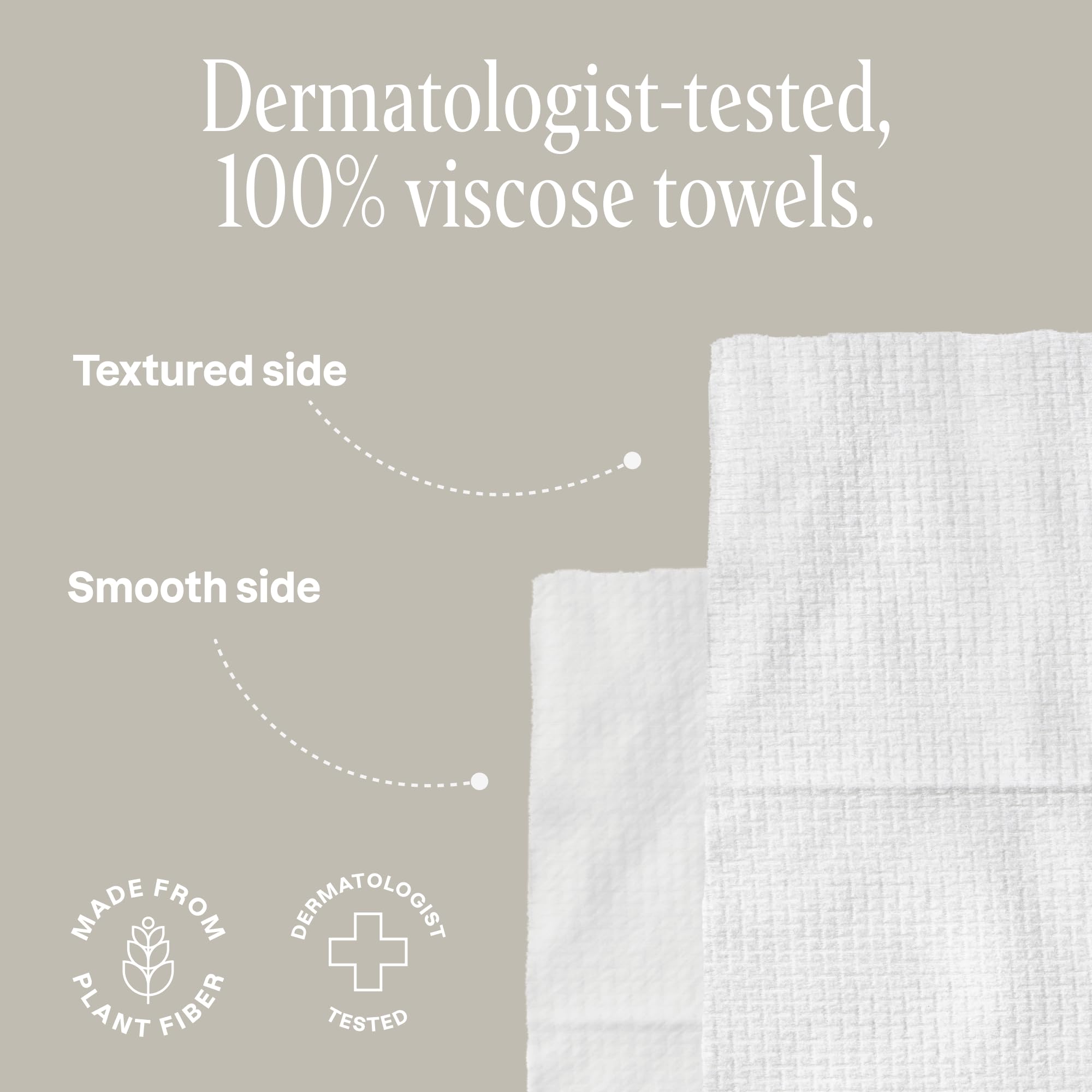 Cliganic viscose-fiber-face-towels silky-soft feel with gentle cleansing.