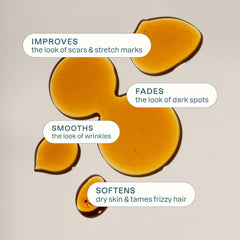 Cliganic Vitamin E Oil scar care close-up shows application for improved skin texture.
