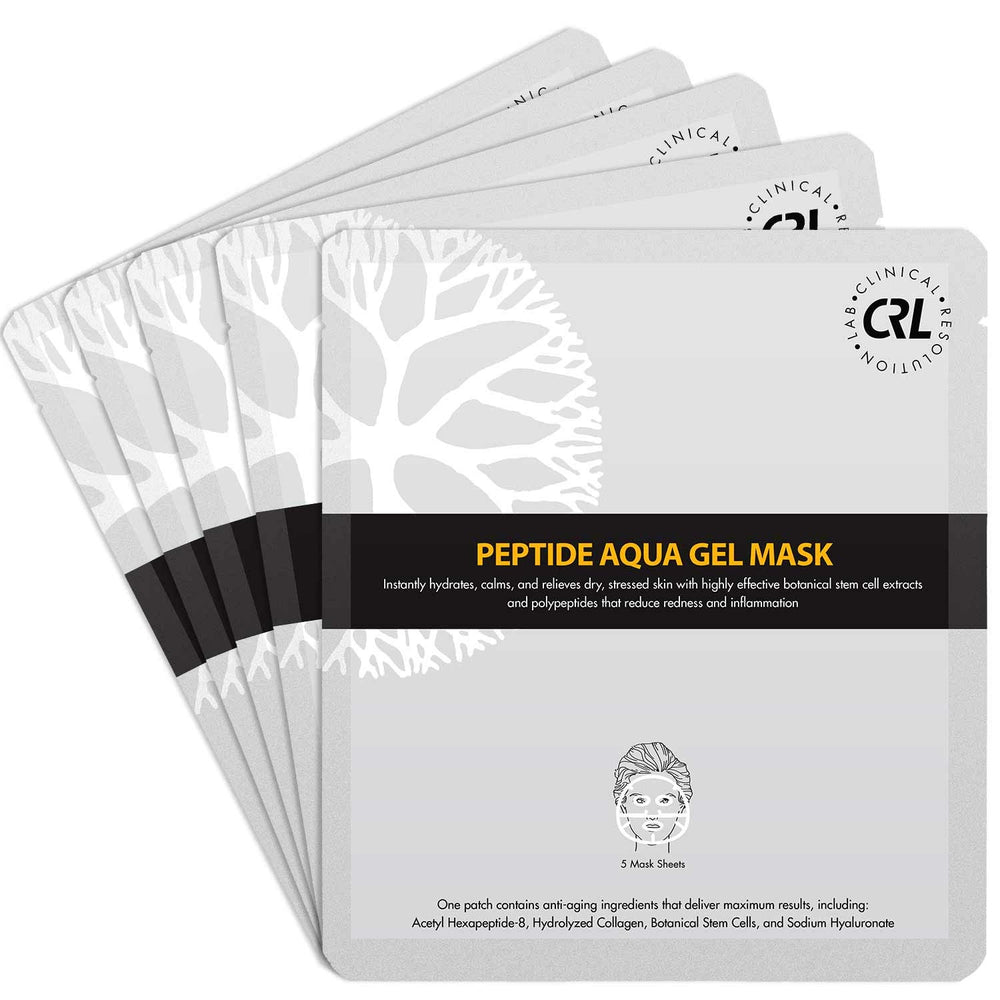 Clinical Resolution CRL Peptide Aqua Gel Mask with collagen peptides for smoother skin