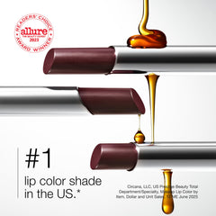 Clinique Black Honey texture swatch illustrating sheer glossy finish and blendability