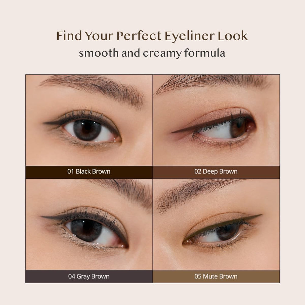 CLIO Extreme Gelpresso Pencil Eyeliner shades collection includes cool and warm tones