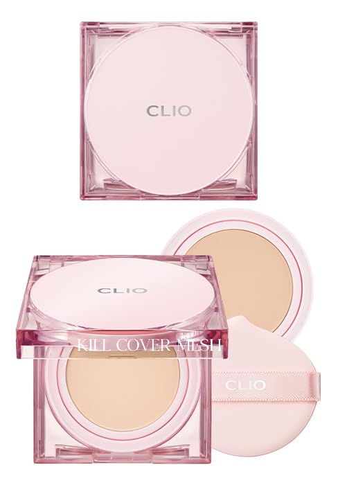 CLIO Kill Cover Mesh Glow Cushion glass-skin finish on model.