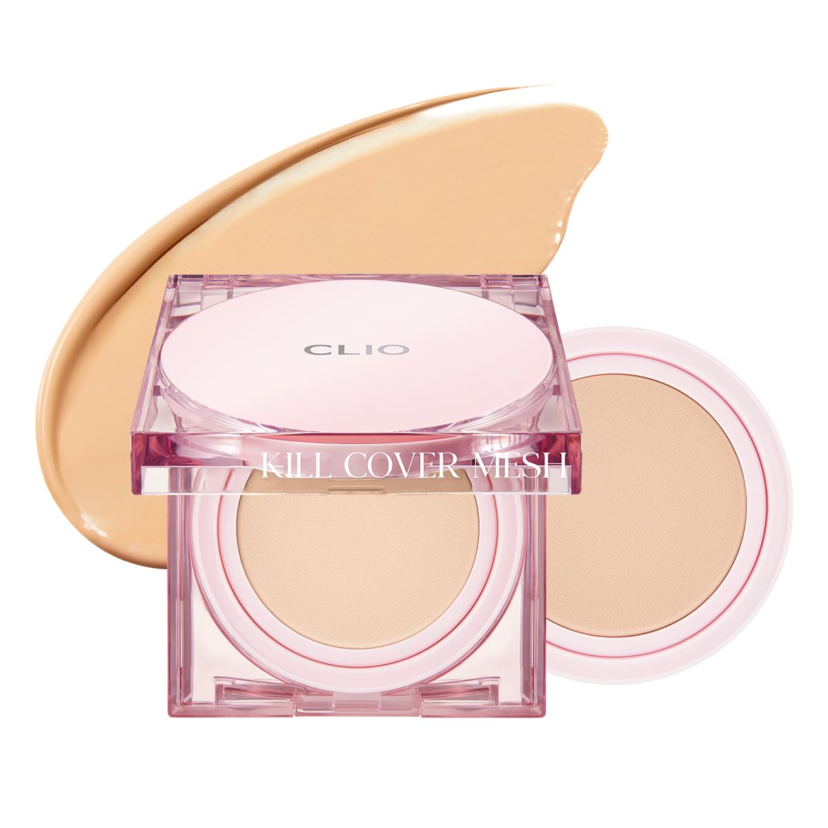 CLIO Kill Cover Mesh Glow Cushion packaging with refill included for easy restock.