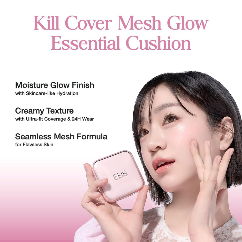 CLIO Kill Cover Mesh Glow cushion mesh-filter provides precise, buildable coverage with a light feel.