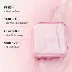 CLIO Kill Cover Mesh Glow cushion spreads evenly for a natural, skin-like finish.